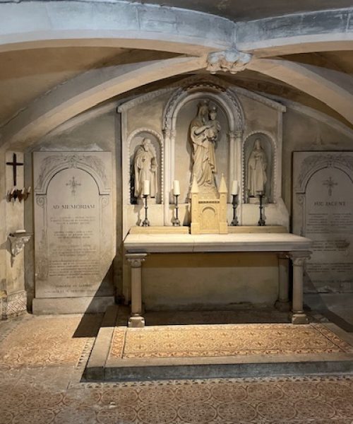 La crypte sous l'église Saint Nicolas