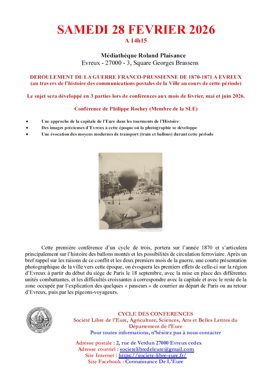 Déroulement de la guerre franco-prussienne de 1870-1871 à Evreux (modification du programme prévu)